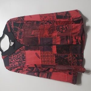 Parsley & Sage Patchwork Art-To-Wear Hooded Jacket